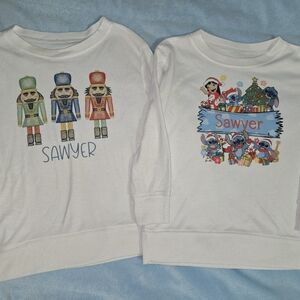 Sawyer Monogram Christmas Shirts 5t